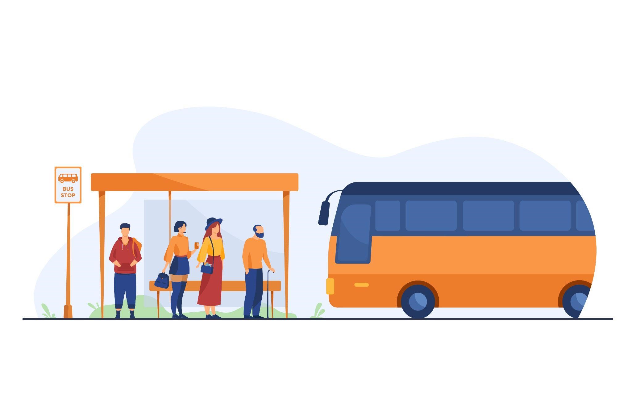 Transporte coletivo e trabalhadores. (Fonte Freepik)